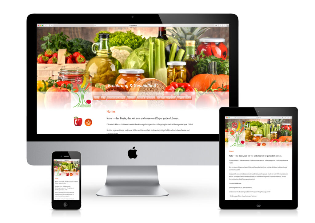 Wordpress Website gestalten für Ernährungsberater bundesweit