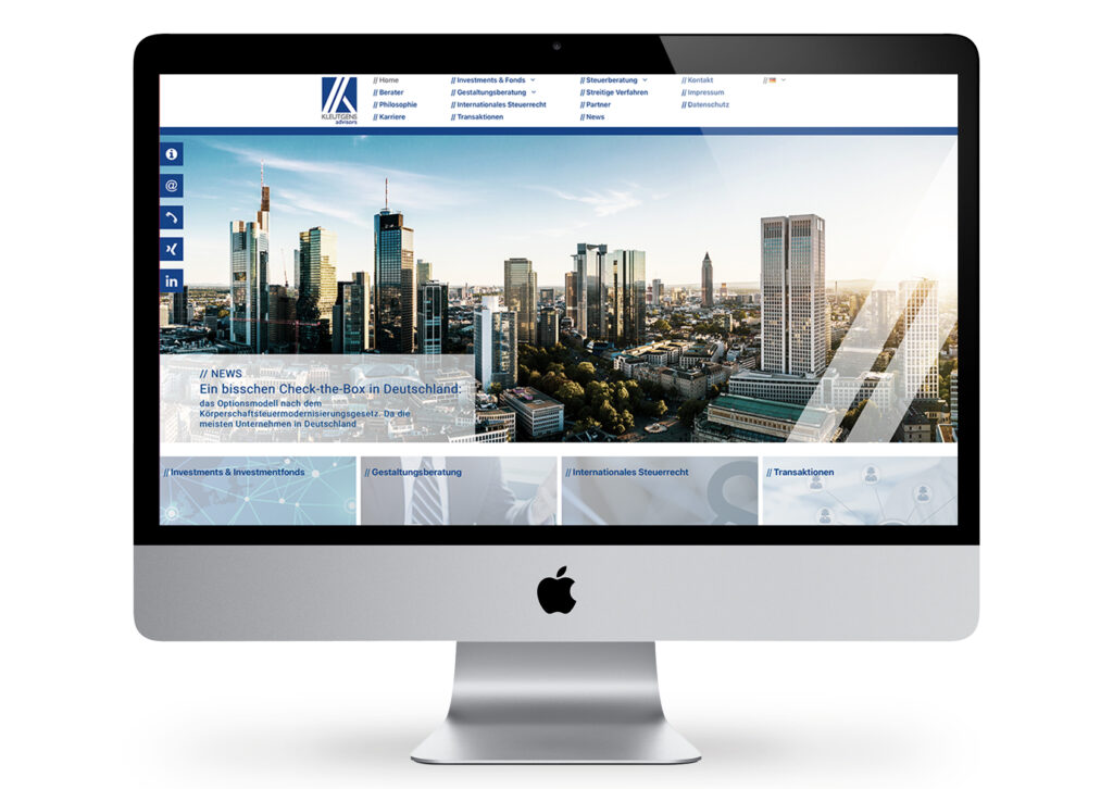 Webdesign für Steuerberater und Rechtsanwälte, Frankfurt am Main
